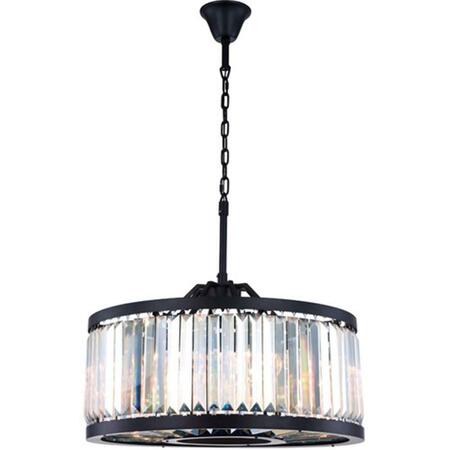 LIGHTING BUSINESS 1233D28MB-RC Chelsea 8 Light Matte Black Chandelier LI3490701